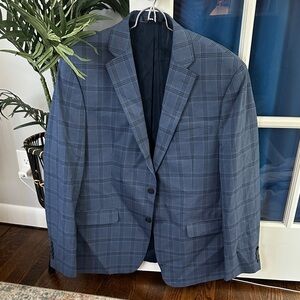 Van Heusen Navy Checkered Blazer